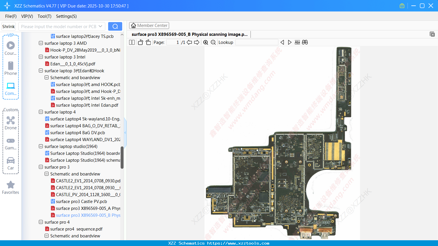 Laptop Surface Pro3 X896569-005_B Physical Scanning Image